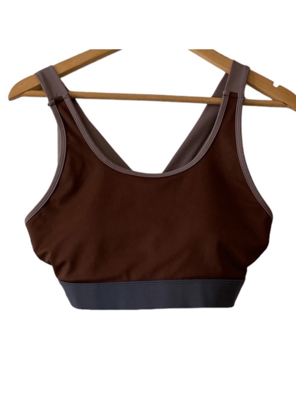 Everyday Support Brown Contrast-Trim Bralette